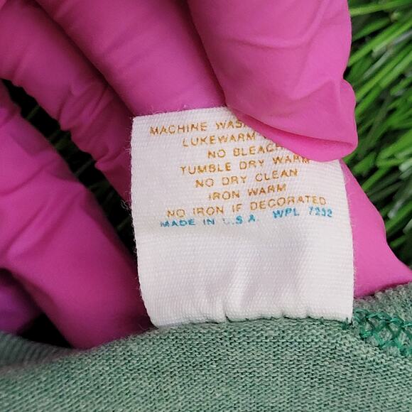 Vintage 80s Hyatt Henley Shirt Small 18x25 Two-Tone Crop USA - Picture 9 of 16